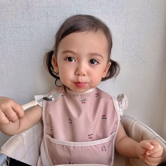 ナチュラル袖無しお食事スタイ3枚セット