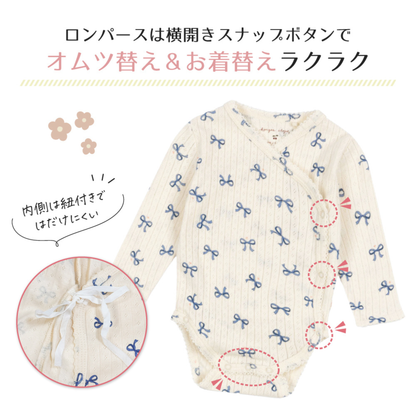 長袖ベビーガールロンパース