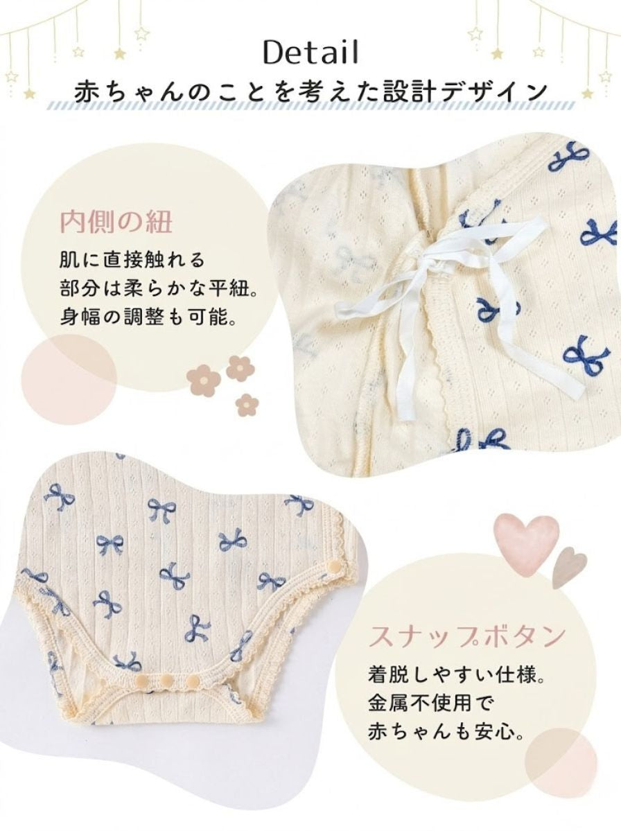 半袖ベビーガールロンパース