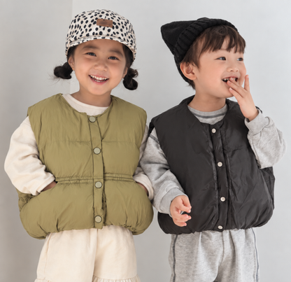 中綿スタンドカラーベスト