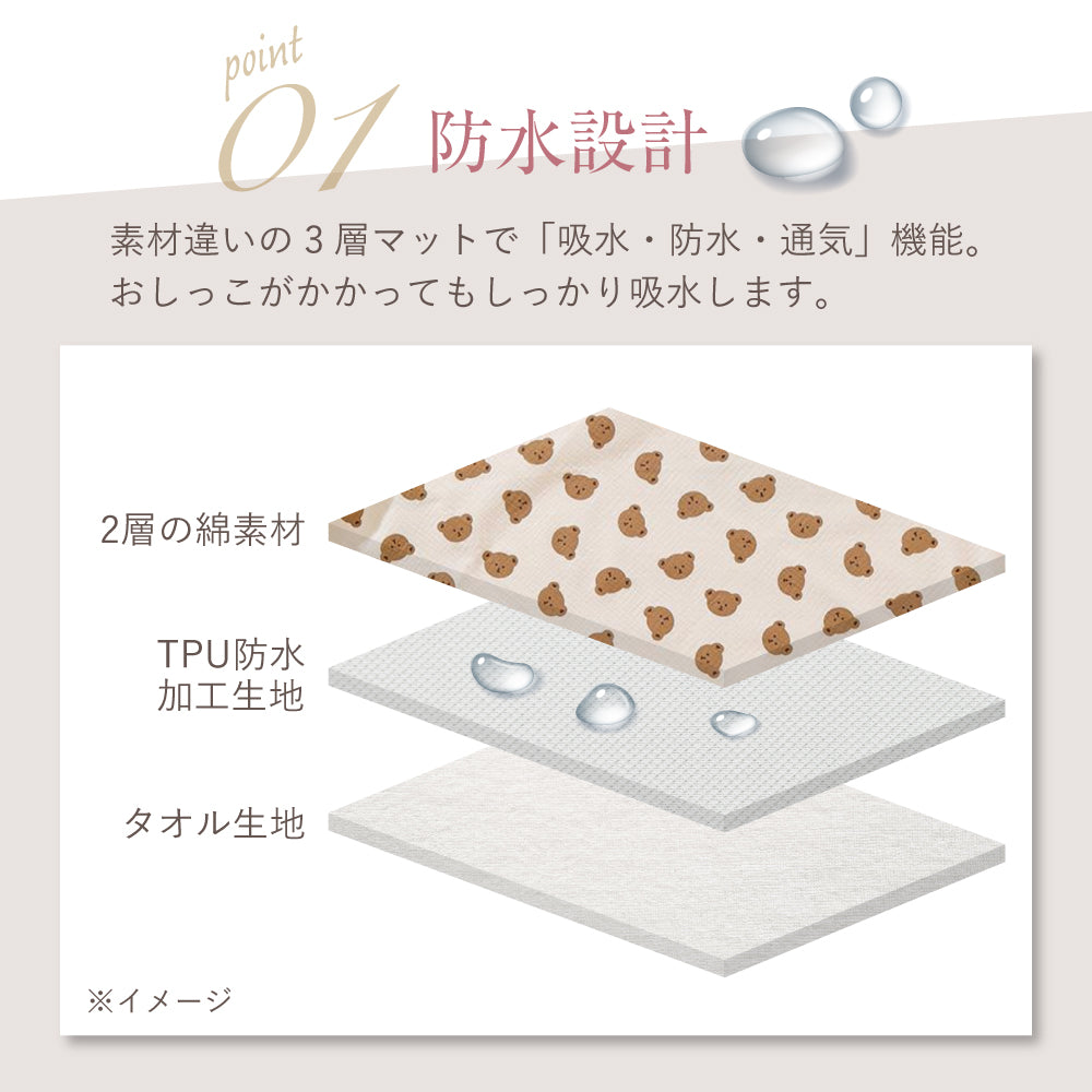 ナチュラルおむつ替えマット