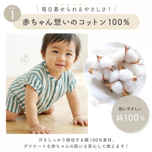 丸首ロンパース
