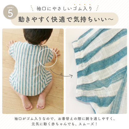 丸首ロンパース