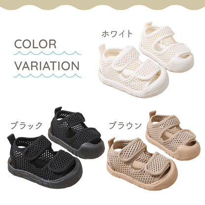ベビーつま先ガードメッシュサンダル