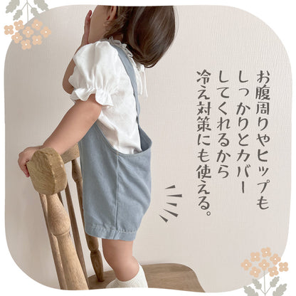 コットンデニム風サロペット
