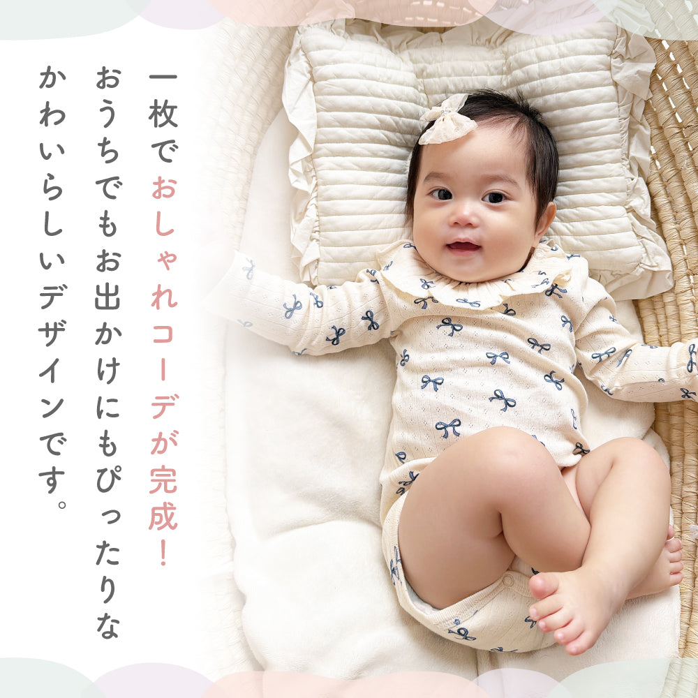 フリル襟ガーリーロンパース