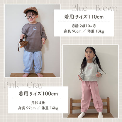 キッズ配色スウェットセット