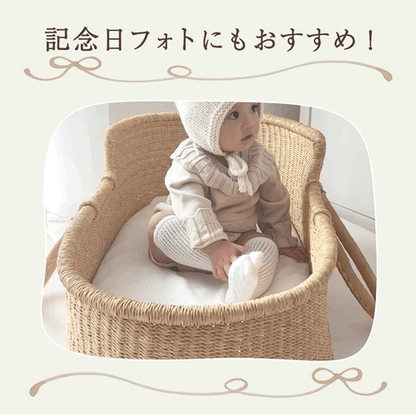 ニットフリルロンパース
