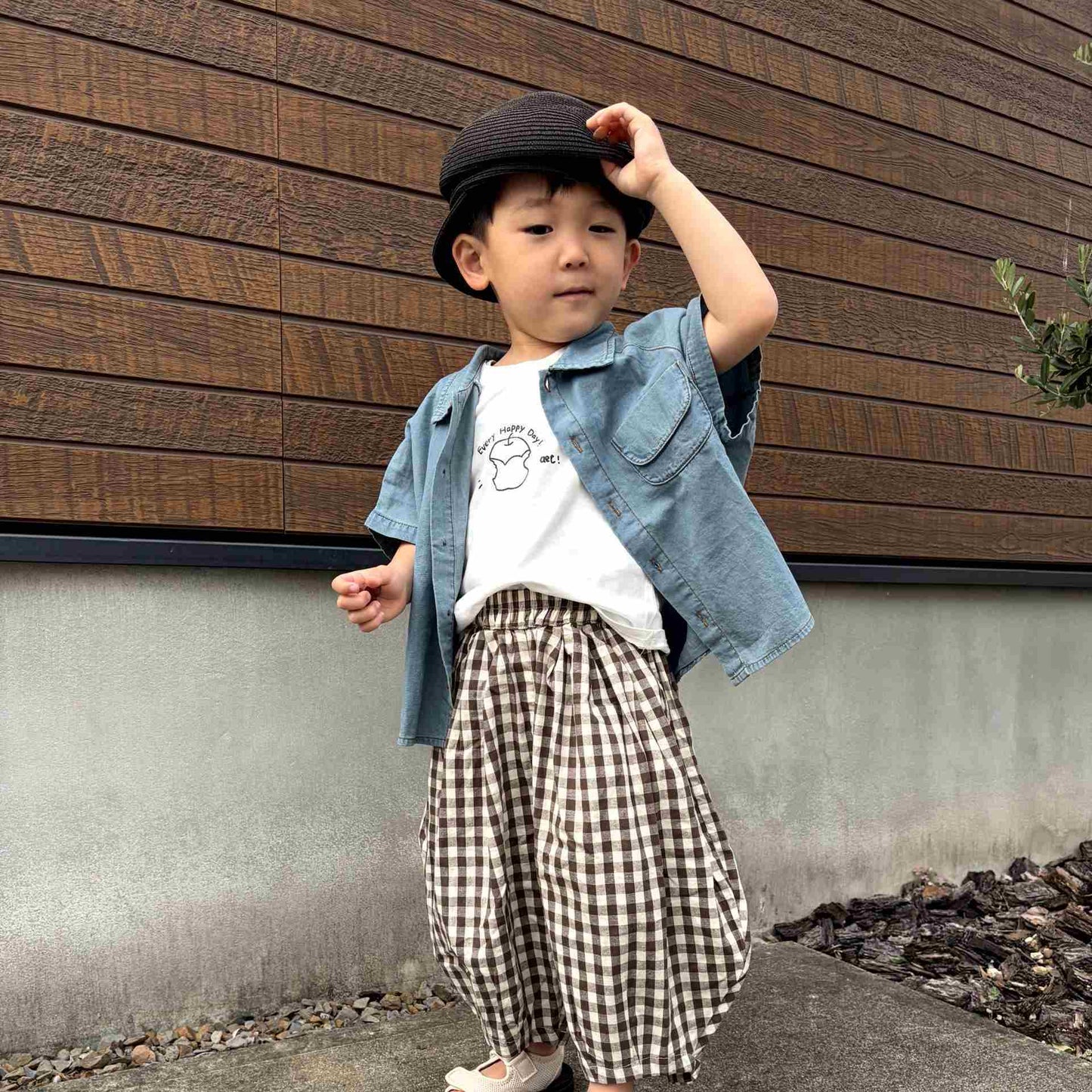 キッズチェックバルーンパンツ