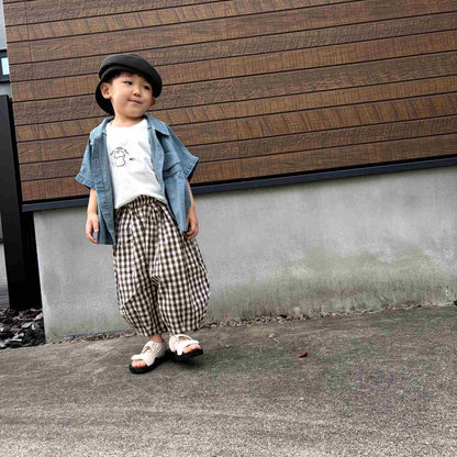 キッズチェックバルーンパンツ