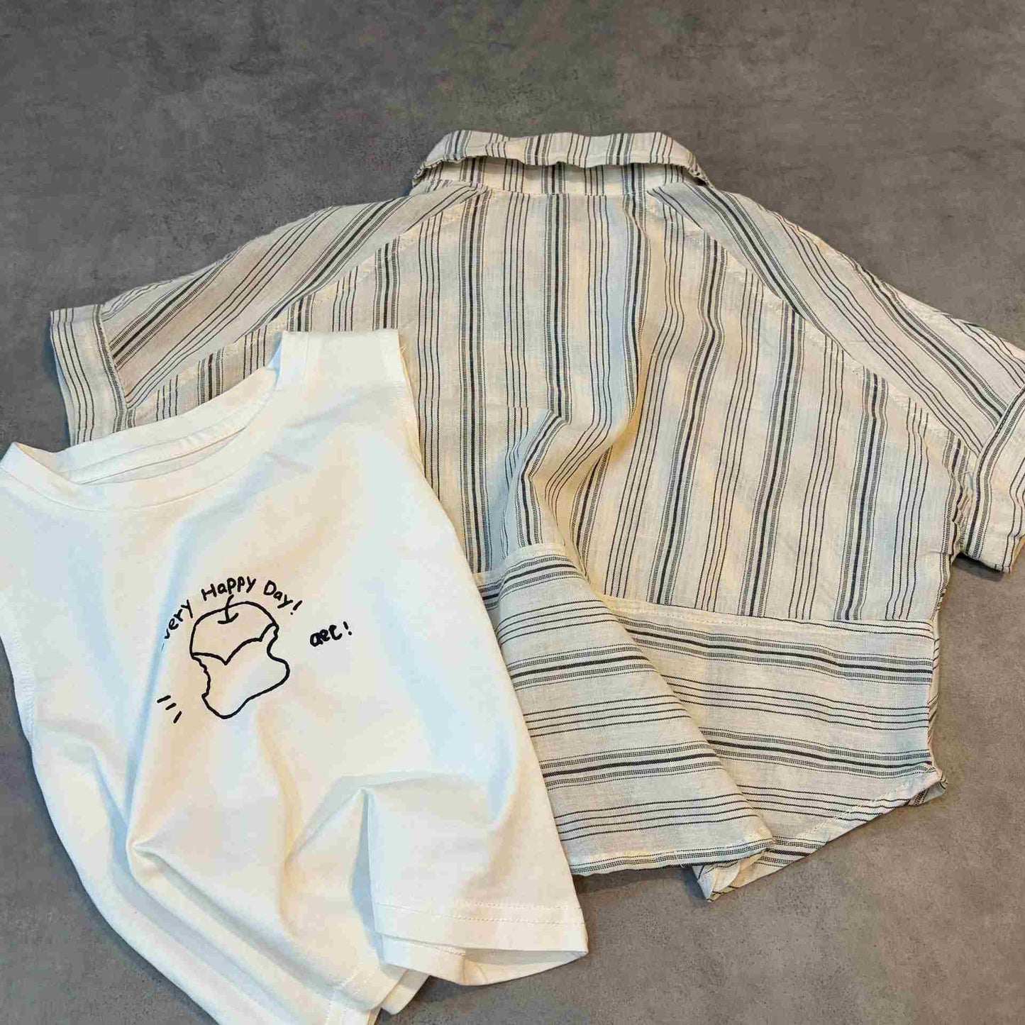 ナチュラルストライプシャツ3点セット