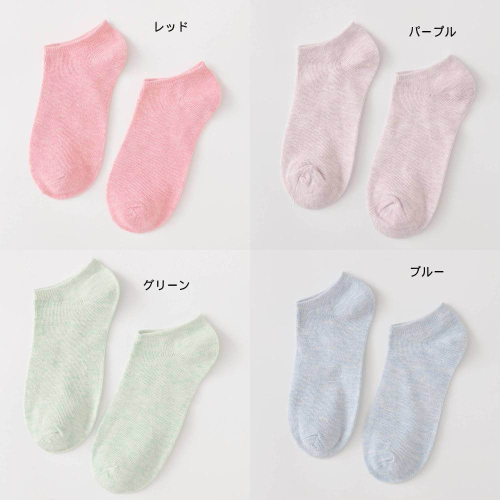 レディースロークルーソックス10足