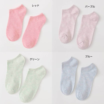 レディースロークルーソックス10足
