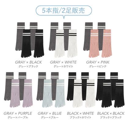 ライン入りヨガソックス